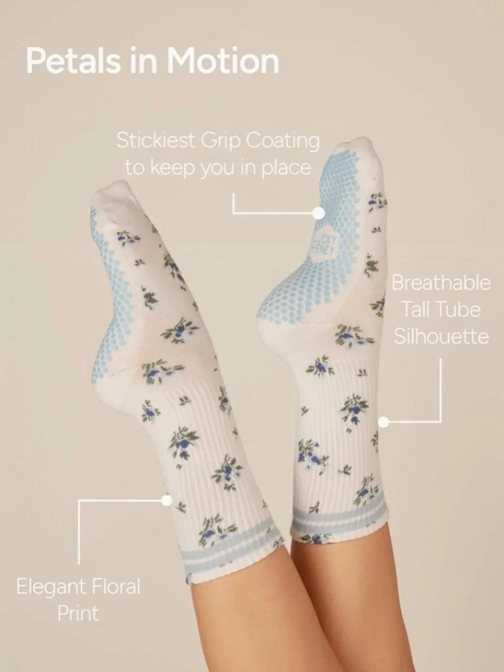 The Floral Grip Sock